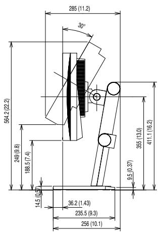 EIZO FLEXSCAN S2233W,  FLEXSCAN S2243W,  FLEXSCAN S2433WFS - S2233W/S2243W (Pied réglabè en hauteur) - 11
