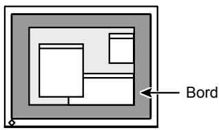 EIZO FLEXSCAN S2433WFS - - Pour régler la luminosité des bandes noires [Intensité Bords] - 1