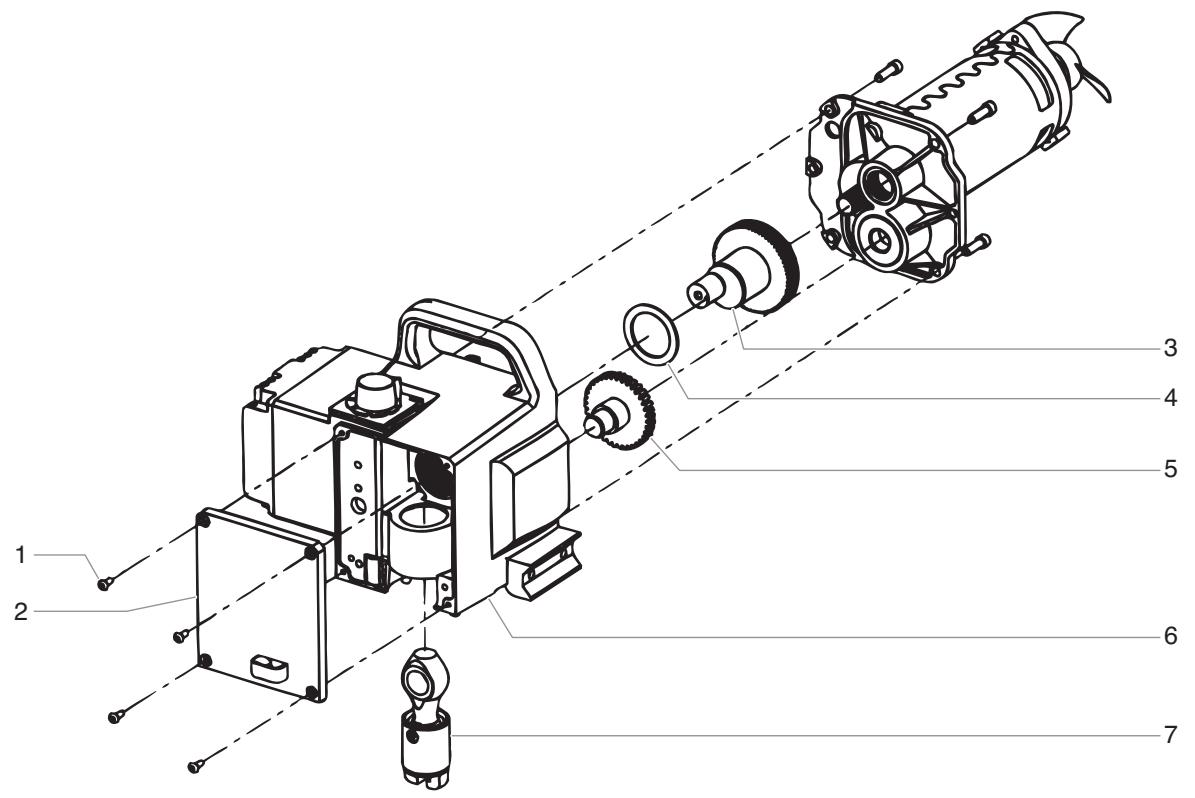 TITAN 640I - Gear Box Assembly • Boîte d'engrenages • Ensamblaje de la caja de engranajes - 1