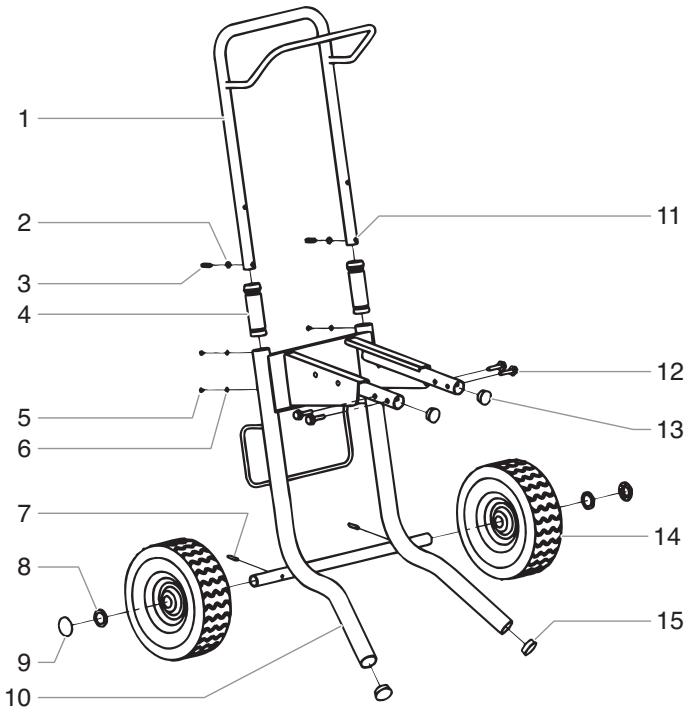 TITAN 640I - High Rider Assembly · Chariot · Ensamblaje del Carro (P/N 704-236) - 1