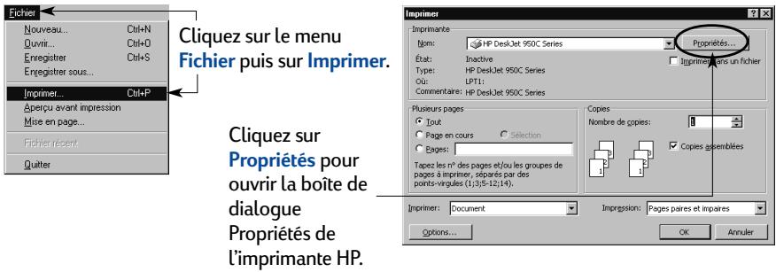 HEWLETT PACKARD 950C - Cliquez sur Fichier  Imprimer. - 1