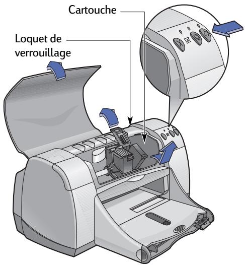 HEWLETT PACKARD 950C - Pour remplacer une cartouche d'impression : - 1