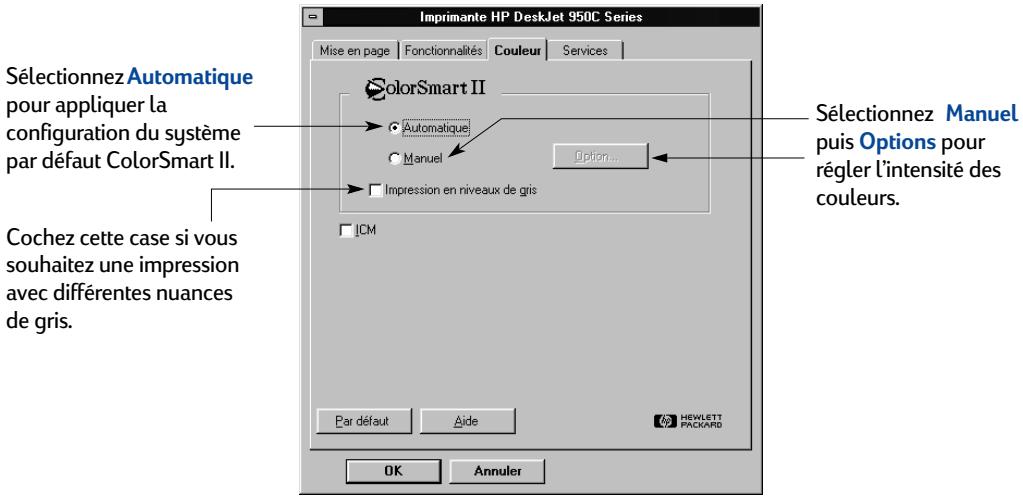 HEWLETT PACKARD 950C - Onglet Couleur de Windows 3.1x - 1