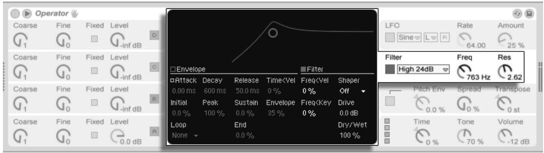 ABLETON LIVE 8.2 - Section Filtre - 1