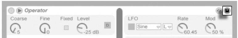 ABLETON LIVE 8.2 - Sauvegarde de preset - 1