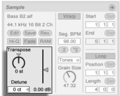 ABLETON LIVE 8.2 - Hauteur (Pitch) et gain de clip - 1