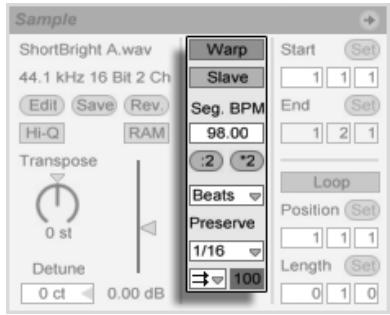 ABLETON LIVE 8.2 - Fonction Time-Warp - 1