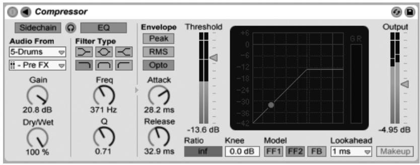 ABLETON LIVE 8.2 - Paramètres de circuit de déclenchement (Sidechain) - 1