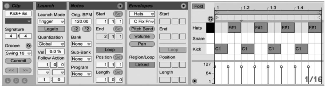 ABLETON LIVE 8.2 - Fenêtre Clip - 6