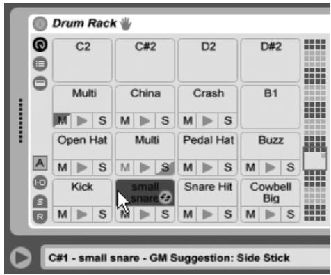 ABLETON LIVE 8.2 - Panneau des pads - 1