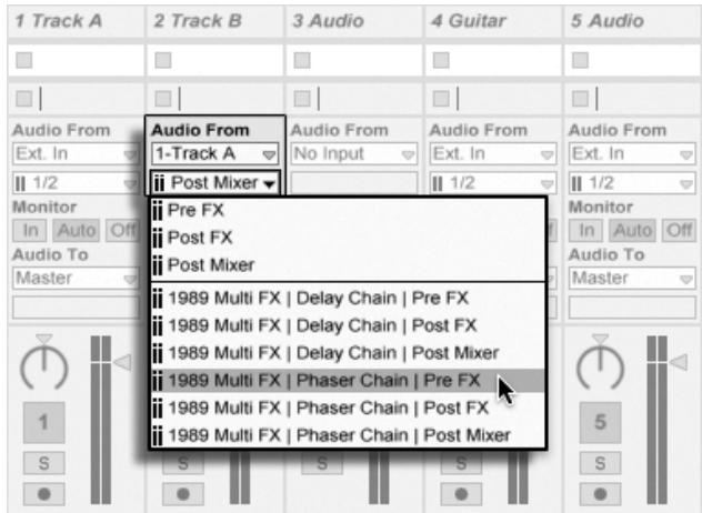 ABLETON LIVE 8.2 - Points de routage dans les Racks - 1