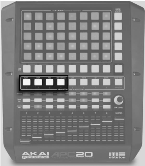 ABLETON LIVE 8.2 - Boutons généraux et de transport - 1