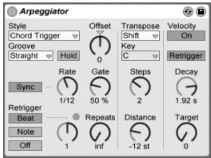 ABLETON LIVE 8.2 - Arpeggiator - 1
