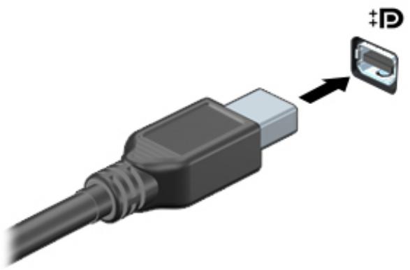 HP SPECTRE X360 13-W009NF - Connexion de périphériques d'affichage numérique à l'aide d'un câble mini displayport (certains produits uniquement) - 2