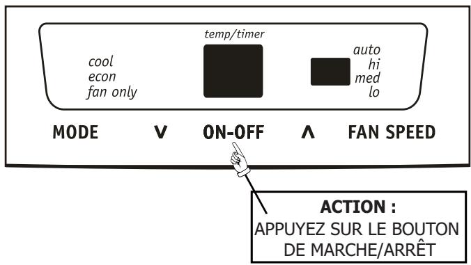 FRIGIDAIRE FRA064VU1 - POUR METTRE EN MARCHE L'APPAREIL : - 1