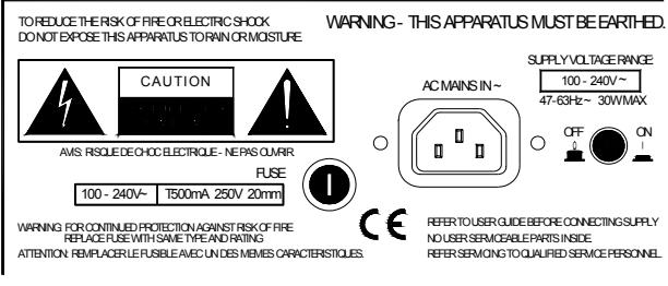 ALLEN & HEATH ALLEN & HEATH WZ122DX - Connexion de l'Alimentation - 1