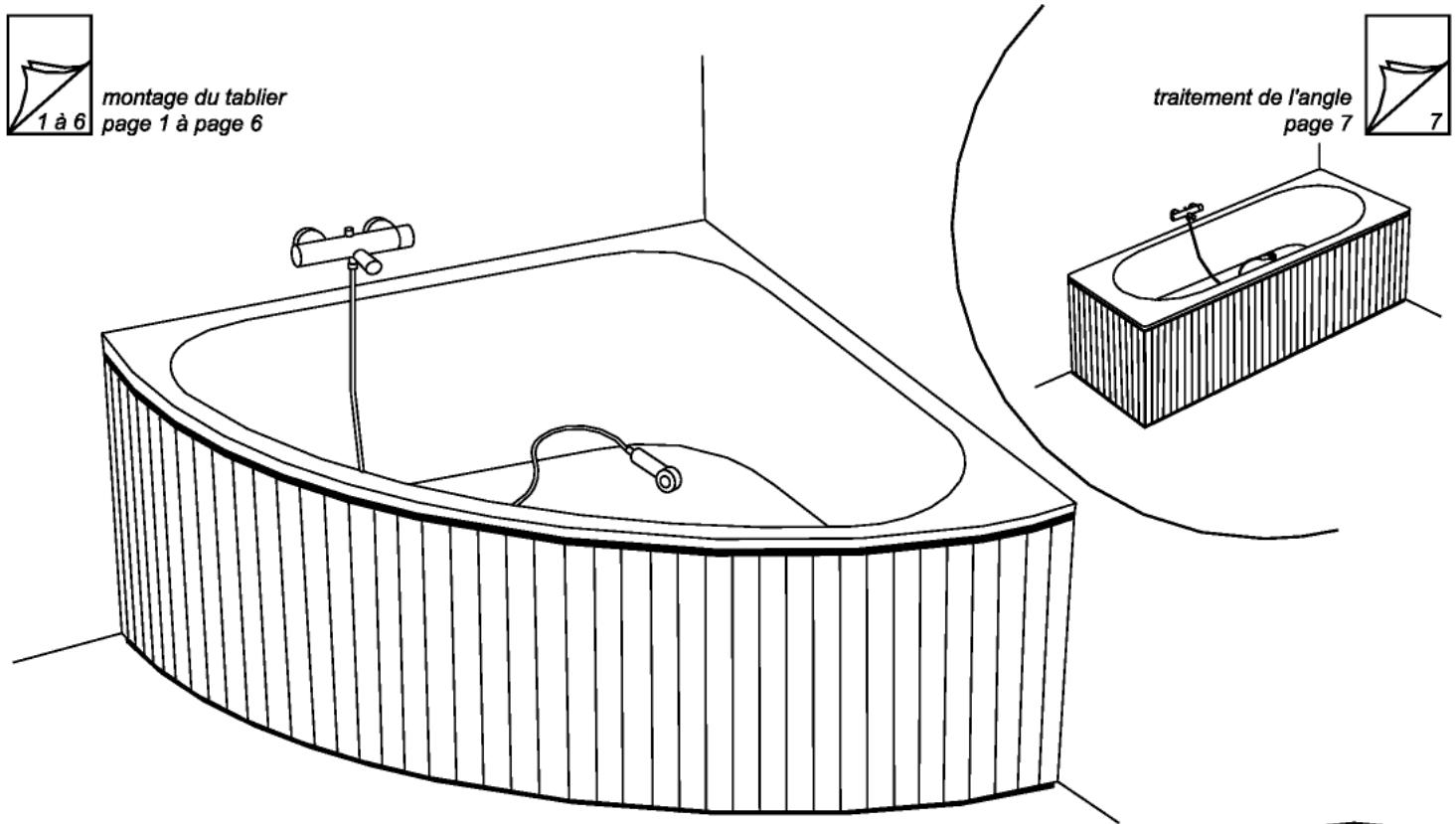 LAZER TABLIER DE BAIGNOIRE TECK - 1