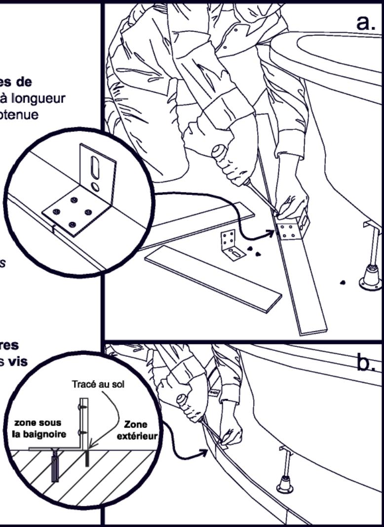 LAZER TABLIER DE BAIGNOIRE TECK - Pose de la plinthe au sol - 3