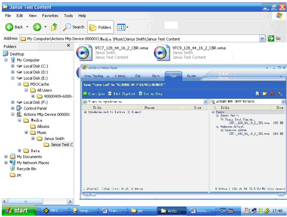 ZOLID LECTEUR MP4 4GO - La synchronisation est en cours. - 1