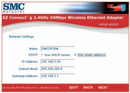SMC 2870W - De EZ Installation Wizard gebruiken - 10