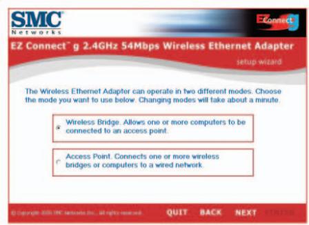 SMC 2870W - Utilisation de l'assistant EZ installation wizard - 4