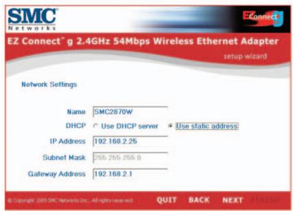 SMC 2870W - Verwendung des EZ Installationsassistenten - 6