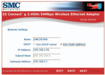 SMC 2870W - Utilizzo dell'installazione guidata EZ - 6