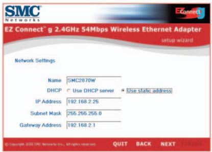 SMC 2870W - Bruge EZ Installation Wizard - 10