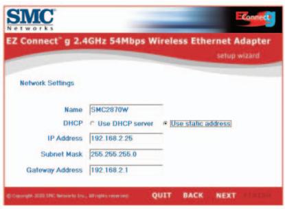SMC 2870W - Utilizzo dell'installazione guidata EZ - 10