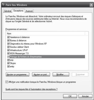 AUVISIO G-252 - - Etape 5: Reglages Windows Firewall - 2
