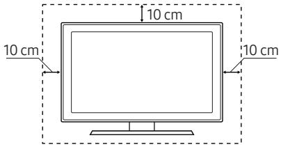 SAMSUNG UE49MU6505, UE55MU6505, UE65MU6505 - Sørg for korrekt ventilation til dit tv - 1