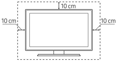 SAMSUNG UE49MU6505, UE55MU6505, UE65MU6505 - Tillhandahålla fullgod ventilation för din TV - 1