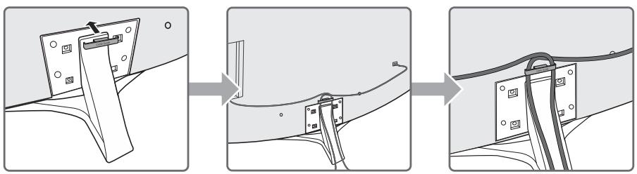 SAMSUNG UE49MU6505, UE55MU6505, UE65MU6505 - Organisere kablene med kabelføreren - 1