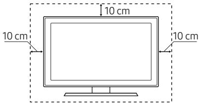SAMSUNG UE49MU6505,  UE55MU6505,  UE65MU6505 - Ventilación adecuada del televisor - 1
