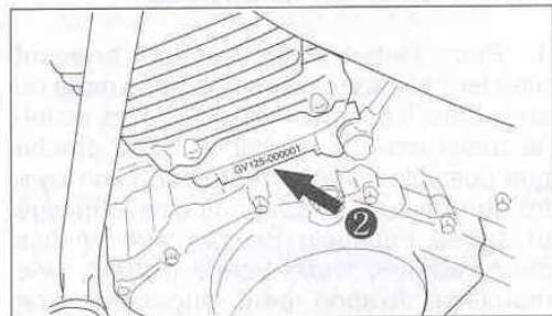 HYOSUNG 125 AQUILA 1CLASSIC - EMPLACEMENT DU UMRERO DE SERIE - 2