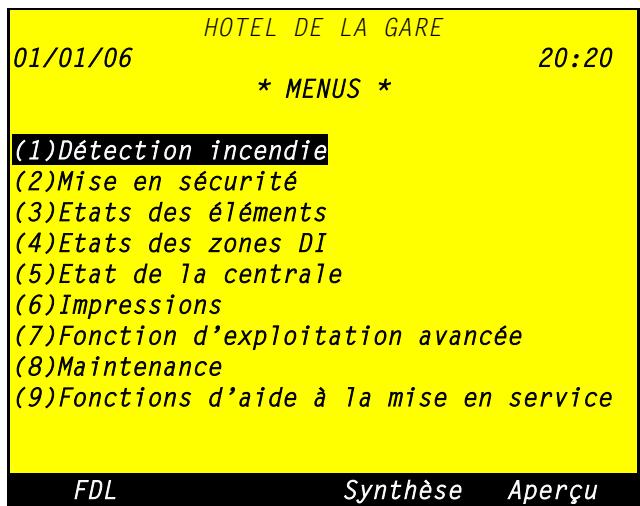 DEF CASSIOPEE FORTE - D.7 ECRAN MENUS - 1
