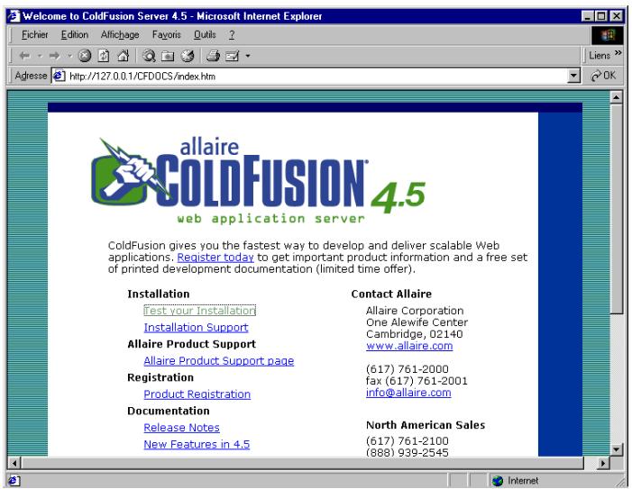 MACROMEDIA DREAMWEAVER MX - Installation et configuration de coldfusion server - 1