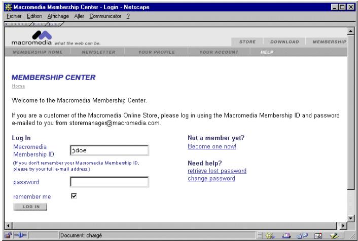 MACROMEDIA DREAMWEAVER MX - Création d'une page de connexion - 1