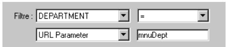 MACROMEDIA DREAMWEAVER MX - Pour créer le filtre d'un jeu d'enregistrements : - 1