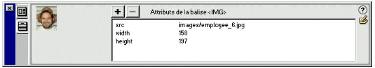 MACROMEDIA DREAMWEAVER MX - Pour ajouter des attributs HTML dynamiques avec l'inspecteur de propriétés : - 1