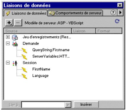 MACROMEDIA DREAMWEAVER MX - Pour définir une variable de demande comme source de données pour une page ASP - 1