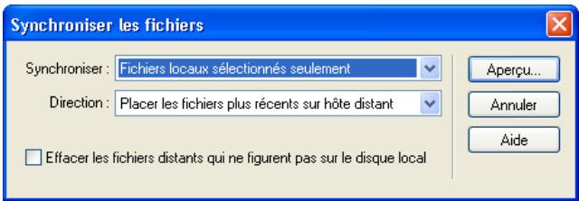 MACROMEDIA DREAMWEAVER MX 6 - Pour synchroniser vos fichiers : - 1