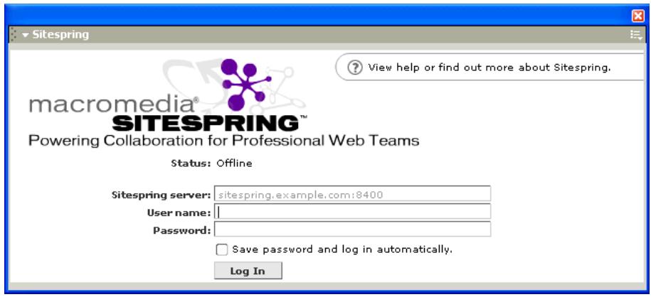 MACROMEDIA DREAMWEAVER MX 6 - Connexion à un serveur Sitespring - 1