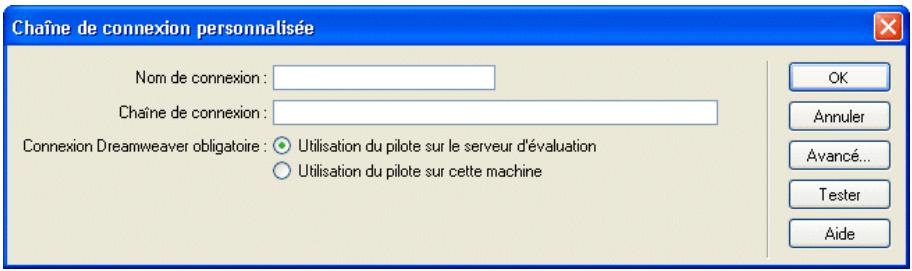 MACROMEDIA DREAMWEAVER MX 6 - Creation d'une connexion à une base de données avec une chaine de connexion - 1