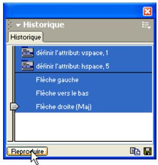 MACROMEDIA DREAMWEAVER MX 6 - Pour définiir l'espacement vertical et horizontal d'une série d'images : - 1