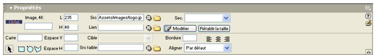 MACROMEDIA DREAMWEAVER MX 6 - Utilisation de l'inspecteur de propriétés - 1