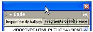 MACROMEDIA DREAMWEAVER MX 6 - Gestion des panneaux et des groupes de panneaux - 3