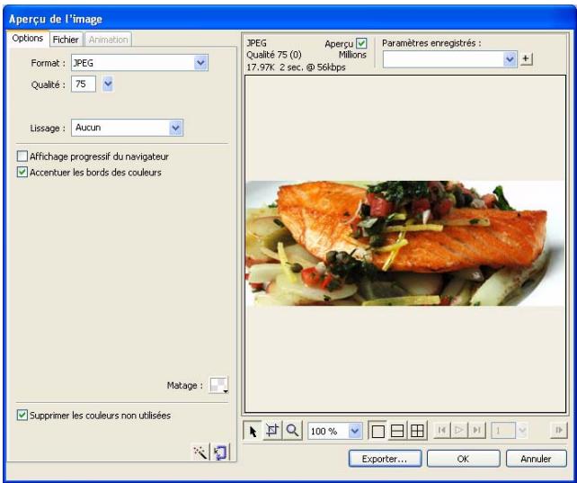 MACROMEDIA STUDIO 8-DCOUVERTE DE STUDIO 8 - Aperçu avant exportation et exportation des images - 1