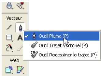 MACROMEDIA STUDIO 8-DCOUVERTE DE STUDIO 8 - Sélection d'un outil à partir d'un groupe d'outils - 1