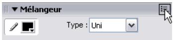 MACROMEDIA STUDIO 8-DCOUVERTE DE STUDIO 8 - Pour utiliser un menu contextuel du panneau : - 1